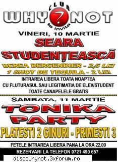 SEARA STUDENTEASCA VINERI 10 MARTIE - guss - Ultimele promotii